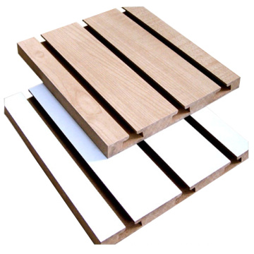 17mm pvc laminated slatwall mdf panel with aluminum